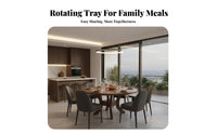 Expandable Design Extendable Square-tocircular table two-in-single Shape Household Furniture Space-Saving Folding Leaves for Apartment Dwellers, Small Families, Homeowners, Dining Room, Kitchen