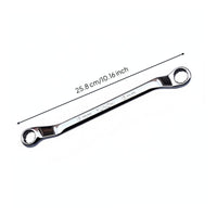 Mirror Polish Double Box End Wrench Chrome Plated Double Box End Wrench Set Heavy Duty for Professionals, Auto Repair, Garage, Tight Areas