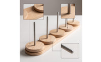 Natural Yarn Spindle Rack Stable Yarn Holder with Five Shafts Heavy-Duty Craft Tool Slimline for Knitters, Crocheters, Weavers, Knitting