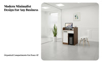 Multi-Purpose Modern Checkout Counter With Storage Checkout Desk Long-Lasting Compact Currency Ier Stand Easy Assembly for Retailers, Receptionists, Business Owners, Retail Shop S, Boutiques, Salons, Cafes
