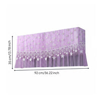 Split Cooling Unit Curtain Cover Easy to Install Cooling Unit Dust Cover Decorative Lace Trim for Living Room