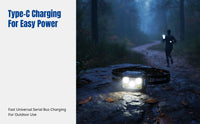 5LED Headlamp, Type-C Charging, Motion Sensor, Outdoor Night Running, COB, 1200mAh, Adjustable, Lightweight