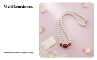 Elegant Pearl Set Matching Necklace Bracelet Graceful Accent Outfit Enhancer for Events
