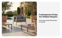 Waterresistant 4-Piece Woven Rope Conversation Group sunlight resistant Outdoor Furniture architectural aesthetic Lounge Seating Weather-Resistant for Homeowners, lodging industry Professionals, Garden, Courtyard, Terrace, rearyard