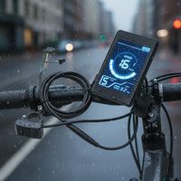 Pedal Assist Bike Digital Screen Meter Unobstructed Data Readout View Electric Bike Digital Screen Display Trip and Total Mileage Electric Cycle