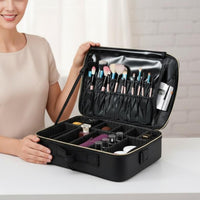 Professional Makeup Artist Bag Large Capacity Adjustable Divider Makeup Case Multifunctional Cosmetic Organizer with Dividers