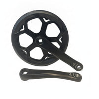 Crankset with Paired-Guard Chainring Chainwheel Strong Crank Arm for City Riding