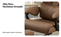 Lumbar Support Reclining Ergonomic Chair with Footrest Adjustable Headrest High-Back Reclining Chair with Footrest 360° Swivel Computer Seat Breathable Backrest for Executives, Remote Workers, Students, Napping, Study Room, Gaming Setup