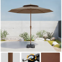Outdoor Umbrella with Water Base Windproof Patio Umbrella with Base Heavy Duty for Homeowners, Backyard, Balcony, Poolside