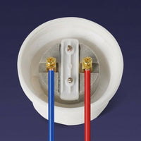 Ceiling Light for Home Improvement and Garage Lighting, White PVC E27 Lamp Holder and Bulb Holder, Heat Resistant Light Fitting, 1 Pack