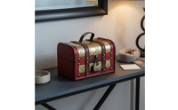 Vintage Wooden Box Multi-Functional Cosmetic Organizer Case Lockable Wooden Keepsake Box Long-Lasting Wood Construction