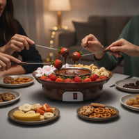 Tabletop Chocolate Melting Pot Versatile Electric Fondue Pot User-Friendly Chocolate Fondue Machine Simplified for Hosts, Families, Parties