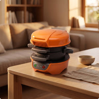 Breakfast Sandwich Maker Electric Burger Maker Compact Egg Cooker with Lid for Students, Commuters, Small Kitchens, Dorm Rooms, Recreational Vehicles