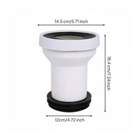 Toilet Drain Offset Connector Smell-Resistant Toilet Pan Offset Secure Fit Plumbing Fitting for Plumbers, DIY Renovators, Washroom Renovation