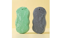 2 Pieces Embossed Body Scrub Sponge Water-Absorbing PVA Scrub Sponge Textured Bath Loofah with Hanging Loop Soft for Shower