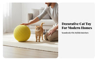 Chew Resistant Sisal Cat Ball Long-Lasting Cat Scratching Ball Toy Self-Entertaining Pet Supply Boredom Relief for Indoor Cats, Kittens