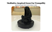 Meditation Theme 3D Printed LED Candlestick Creative Design Meditating Figure Candle Holder Gothic Design for Bedroom, Desktop, from Ice
