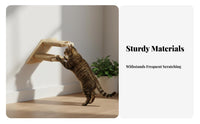 Sisal Scratching Surface 4-Step Feline Ladder Scratch-Friendly Rope 4-Step Feline Stairway Space-Saving Design Wall Steps Sturdy Construction for Felines, Kittens, Indoors, Living Room, Bedroom