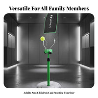 Solo Pickleball Practice Device Portable Rotating Swing Indoor Outdoor Use Pickleball Practice Tool for Adults, Kids, Home, Backyard, Driveway