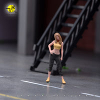One Meter Sunshine 1/64 Scale Resin Miniature Figure of Woman with Hands on Hips
