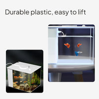 Mini Desktop Betta Fish Tank with Side Purifier, LED