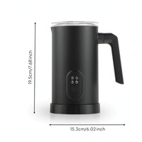 400W Electric Milk Frother Non-Stick Milk Frother with Handle 4-in-1 Automatic Foam Maker Single-Touch for Coffee Lovers, Baristas, Home Cafe