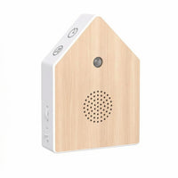 Compact House-Shaped Sound Machine White birdSong Sound Machine Sensor Window Indoor Device Side Buttons