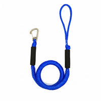 Looped End Bungee Dock Line Snap Hook Shock Absorbing Dock Line Protective Sleeve Sleeve Elastic Mooring Rope No Knots Needed