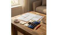 Reusable Sashiko Embroidery Template Kit Beginner-Friendly Sashiko Embroidery Kit Heat-Erasable Visible-Mending for Sewing Enthusiasts, Beginners, Crafters, Craft Classes, Home