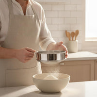 20cm Stainless Steel Sieve for Flour, Rice, Herbs, and Soil Testing