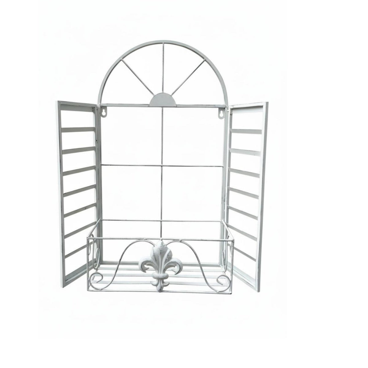 traditional rural design Arched opening Frame Rack Distressed Finish Framed Plant Holder Retro Design plant display rack upright Display for Home Decorators, Apartment Dwellers, Homeowners, Living Room, Balcony, Small areas, Hallway