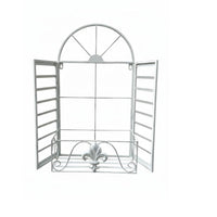 traditional rural design Arched opening Frame Rack Distressed Finish Framed Plant Holder Retro Design plant display rack upright Display for Home Decorators, Apartment Dwellers, Homeowners, Living Room, Balcony, Small areas, Hallway