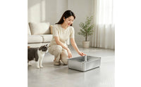Extra Large Large-Capacity Cat Litter Tray Easy to Clean Stainless Steel Litter Tray Non Pet Supplies
