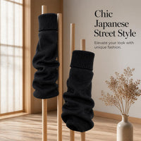 Women's Y2K Solid Color Knit Leg Warmers for Boots and Casual Wear