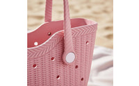 DIY Accessories EVA Tote Bag Customizable with Charms Waterproof Beach Tote Lightweight Perforated Charm Bag Easy to Clean for Girls, Poolside, Vacation, Shopping