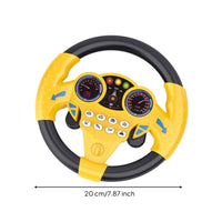 Interactive Toy Steering Wheel with Suction Cup Tactile Pretend Driving Wheel for Toddlers