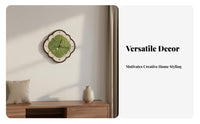 High Quality Texture Green Landscape Clock Quartz Movement Retro Artistic Wall Clock Ideal Gift Easy to Read for Interior Design Enthusiasts, Homeowners, Living Room, Bedroom, Office, Kitchen