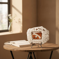 Tabletop Art Piece Compact Sculpture with Stand Decorative Tabletop Ornament for Office Desk