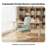 Ergonomic Design Mesh rear Sled Base Chair assistance Sled Base Armchair Padded Seat Office Furniture Easy to Assemble for Students, Home Users, Conference Attendees, Study, Bedroom, Reception Area, Waiting Room