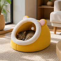All-Season Thickened Warm Enclosed Pet Bed for Cats and Small Dogs