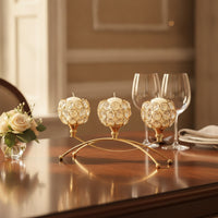 3-Arm Candelabra Gold Candelabra Centerpiece Classic for Weddings