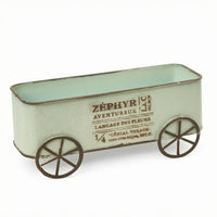 Rectangular Vintage Planter Cart Rounded Corners Distressed Planter Cart Indoor Outdoor Use