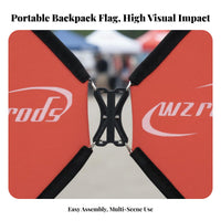 Portable Backpack Flag Patented Design Butterfly Flap Banner Interchangeable Banners Walking Banner Wind Resistant for Event Personnel, Promoters, Advertisers, Outdoor Events, Street Advertising S, Trade Exhibition S, Exhibitions