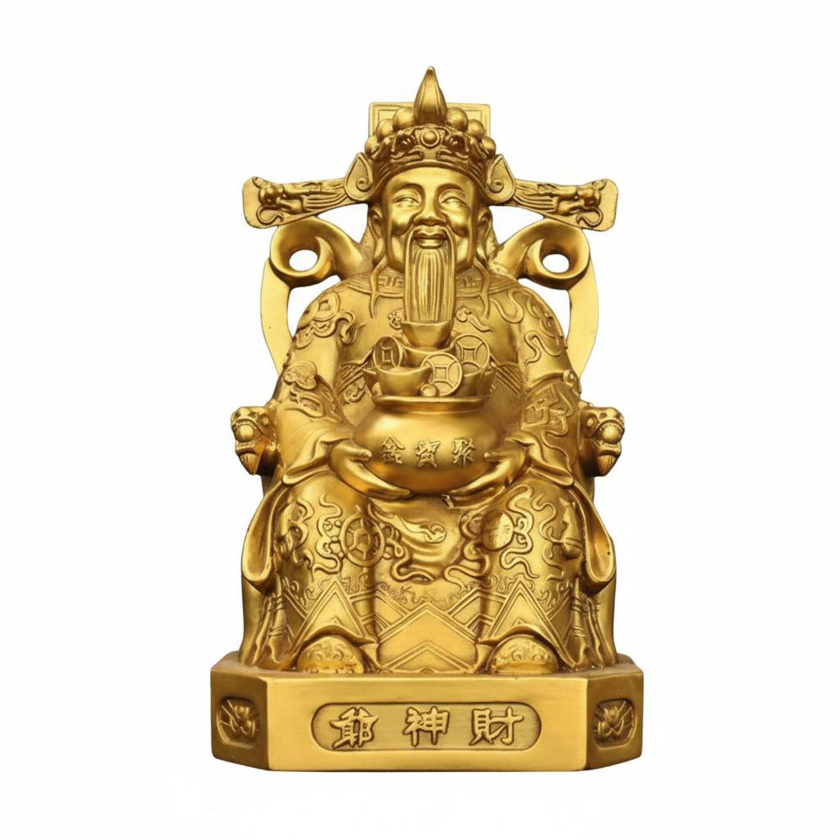 Wealth God Statue Lucky Charm for Altar, Grand Opening, Housewarming