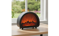 Tabletop Mist Humidifier with Flame Effect Compact Fireplace Humidifier Portable Flame Dispenser Quiet for Living Room, Bedroom, Office, Bedside