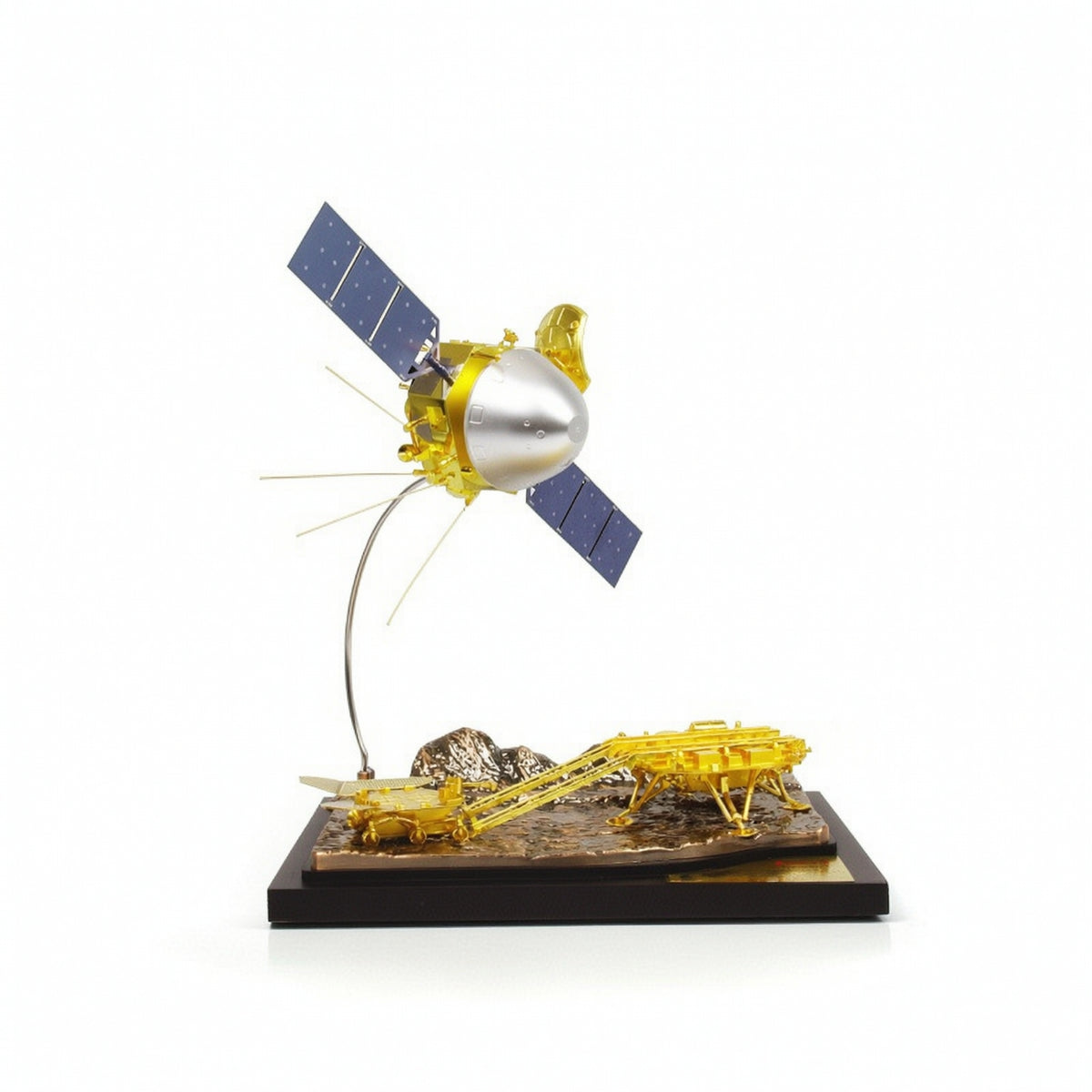 Tianwen-1 Model Detailed Spacecraft Model Metal-Finish Collectible for Collectors, Astronomy Fans, Display Cabinet, Desk, Office