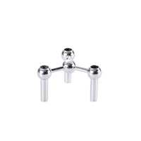 Geometric Three-Legged Candle Holder Compact Metal Candle Holder Modern Three-Arm Candelabra Minimalist for Centerpiece, Tabletop, Dining Table