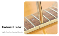 Solid Metal Construction Fret Setter Professional-Grade Fret Seating Tool Long-Lasting for Guitarists, Musicians, Repair Shop, Home Studio