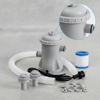 Pool Strainer Pump with Hoses and Adaptors Electric Pool Pump with Strainer Universal Compatibility