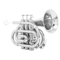 Pocket Trumpets Polished Pocket Trumpets Lightweight Mini Brass Instrument for Beginners, Students, Home Practice